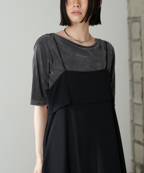 LARUTA(ラルータ)の「【LARUTA】ベロアチュール半袖プルオーバー(Tシャツ/カットソー・レディース・グリーン系その他/ブラック/アイボリー/チャコールグレー・FREE)」の17枚目の写真