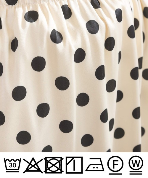 Lo-Fi（ローファイ）の「ドットプリントAラインスカート（スカート・レディース・ブラック/ベージュ・M）」の13枚目の写真