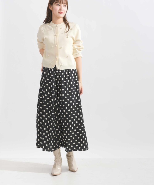 Lo-Fi（ローファイ）の「ドットプリントAラインスカート（スカート・レディース・ブラック/ベージュ・M）」の16枚目の写真