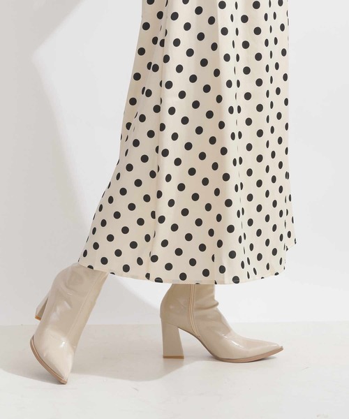 Lo-Fi（ローファイ）の「ドットプリントAラインスカート（スカート・レディース・ブラック/ベージュ・M）」の19枚目の写真