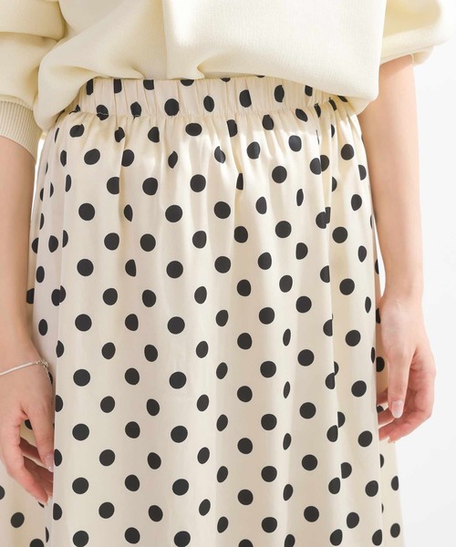 Lo-Fi（ローファイ）の「ドットプリントAラインスカート（スカート・レディース・ブラック/ベージュ・M）」の17枚目の写真