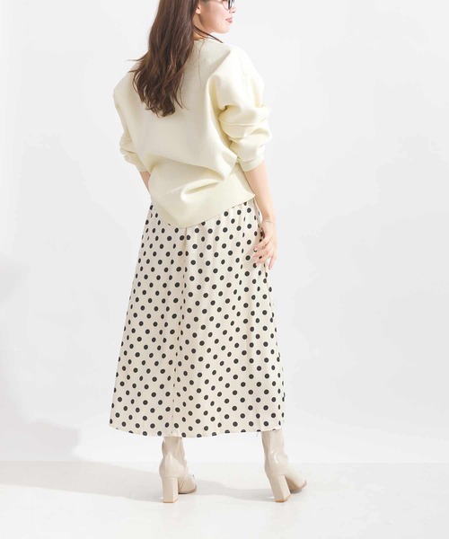 Lo-Fi（ローファイ）の「ドットプリントAラインスカート（スカート・レディース・ブラック/ベージュ・M）」の9枚目の写真