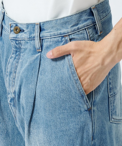 superNova./スーパーノヴァ】Selvedge wide jeans-Vintage wash