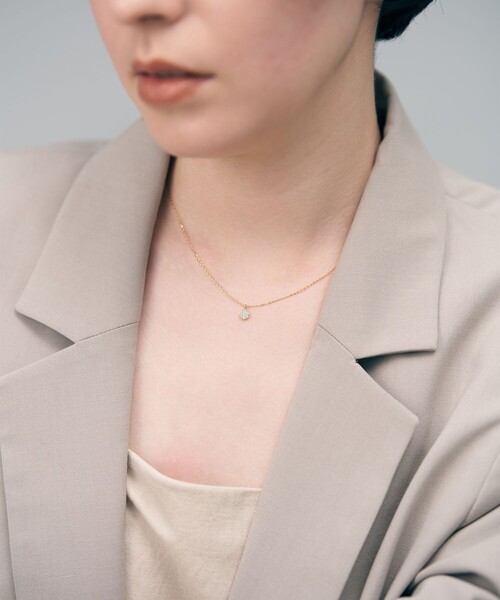 Jouete（ジュエッテ）の「[ミニマル] ジルコニア サークル ネックレス（ネックレス・レディース・イエローゴールド/ピンクゴールド・FREE）」の7枚目の写真