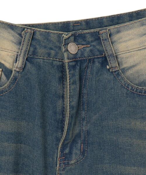 dispark(ディスパーク)の「DISPARK/ウオッシュドデニムハーフパンツ(デニムパンツ・レディース・ライトインディゴブルー/インディゴブルー・MEDIUM/LARGE)」の17枚目の写真