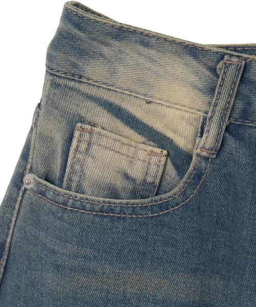 dispark(ディスパーク)の「DISPARK/ウオッシュドデニムハーフパンツ(デニムパンツ・レディース・ライトインディゴブルー/インディゴブルー・MEDIUM/LARGE)」の18枚目の写真