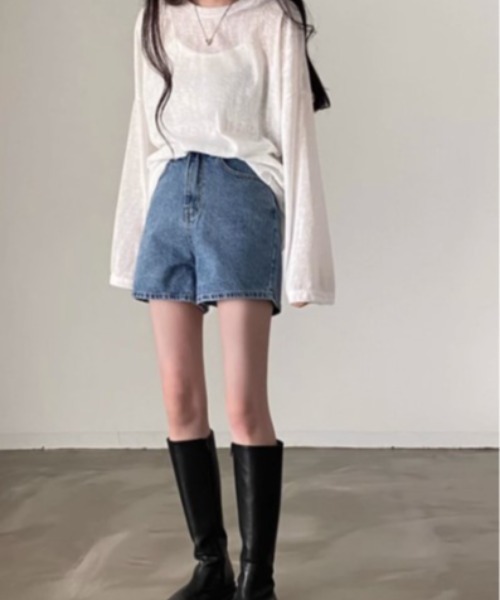 sorule（ソルレ）の「シアーオーバーT（Tシャツ/カットソー・レディース・ホワイト/ブラック・FREE）」の4枚目の写真