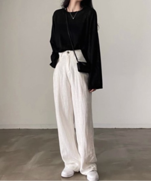 sorule（ソルレ）の「シアーオーバーT（Tシャツ/カットソー・レディース・ホワイト/ブラック・FREE）」の8枚目の写真