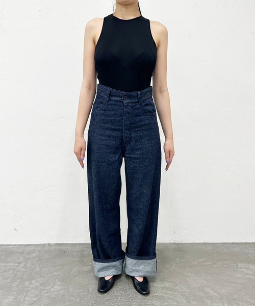 【関税込み】Baserange ブラック Navalo トラウザーズ セール】【BASERANGE/ベースレンジ】NAVALO DENIM PANTS（デニム