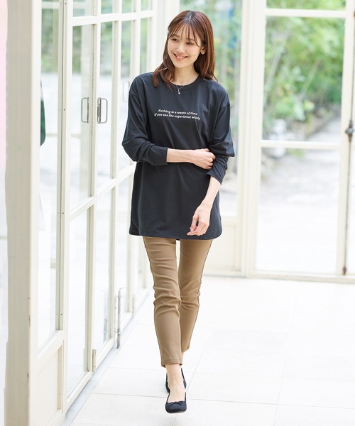 Honeys(ハニーズ)の「【抗菌防臭】ストレッチパギンス(股下64cm)(その他パンツ・レディース・ネイビー/モカ/ブラック/ベージュ・S/M/L/LL)」の9枚目の写真
