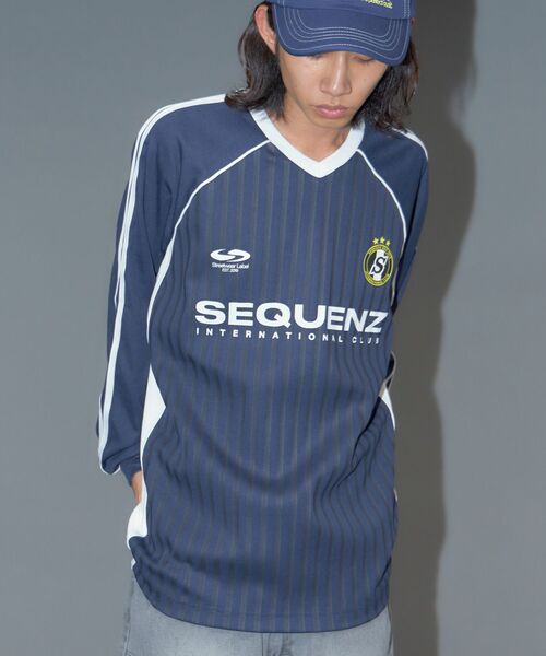 sqnz（エスキュンズ）】sqnz sports shirts / Vネック 長袖