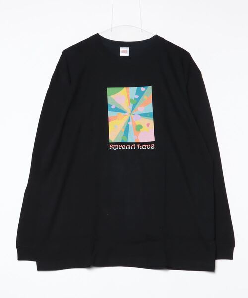 Mag.(マグ)の「【Spread Love】オリジナルプリント L/S T(Tシャツ/カットソー・レディース・ブラック/ホワイト・MEDIUM/LARGE)」の1枚目の写真