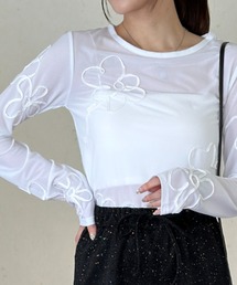 シアーコード刺繍プルオーバー