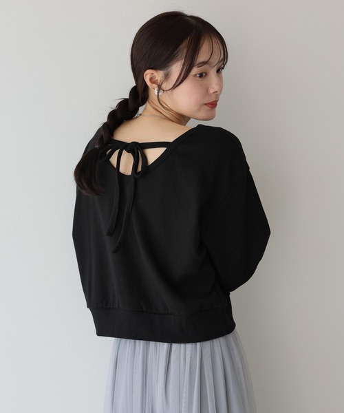 BLUEEAST（ブルーイースト）の「バックリボンスウェット（スウェット・レディース・ホワイト/グレー/ブラック・MEDIUM）」の2枚目の写真