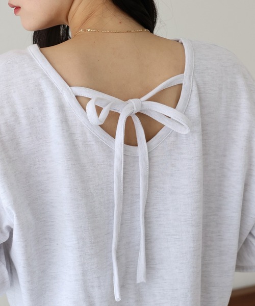 BLUEEAST（ブルーイースト）の「バックリボンスウェット（スウェット・レディース・ホワイト/グレー/ブラック・MEDIUM）」の9枚目の写真