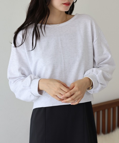 BLUEEAST（ブルーイースト）の「バックリボンスウェット（スウェット・レディース・ホワイト/グレー/ブラック・MEDIUM）」の4枚目の写真