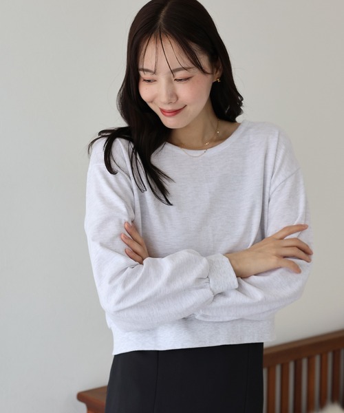 BLUEEAST（ブルーイースト）の「バックリボンスウェット（スウェット・レディース・ホワイト/グレー/ブラック・MEDIUM）」の6枚目の写真