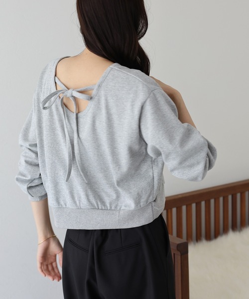 BLUEEAST（ブルーイースト）の「バックリボンスウェット（スウェット・レディース・ホワイト/グレー/ブラック・MEDIUM）」の18枚目の写真