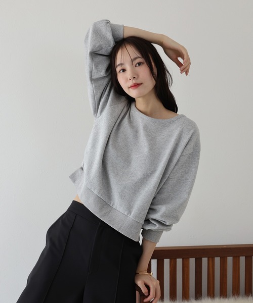 BLUEEAST（ブルーイースト）の「バックリボンスウェット（スウェット・レディース・ホワイト/グレー/ブラック・MEDIUM）」の22枚目の写真