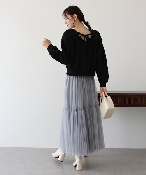 BLUEEAST（ブルーイースト）の「バックリボンスウェット（スウェット・レディース・ホワイト/グレー/ブラック・MEDIUM）」の17枚目の写真