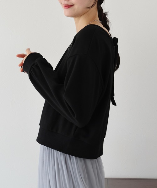 BLUEEAST（ブルーイースト）の「バックリボンスウェット（スウェット・レディース・ホワイト/グレー/ブラック・MEDIUM）」の11枚目の写真