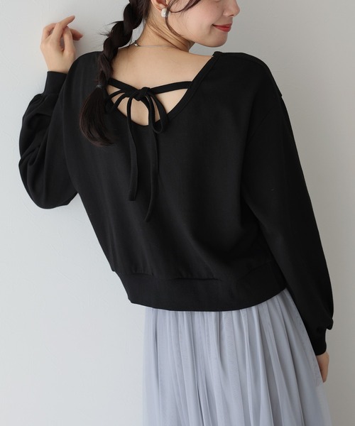 BLUEEAST（ブルーイースト）の「バックリボンスウェット（スウェット・レディース・ホワイト/グレー/ブラック・MEDIUM）」の12枚目の写真