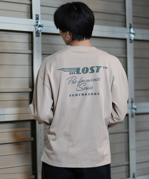 lost(ロスト)の「【ムラサキスポーツ限定】lost/ロスト ロンTee/コットンTee バックプリント オーバーサイズ ユニセックス L24F2202(Tシャツ/カットソー・メンズ・スミクロ/グレイッシュベージュ・M/L/XL)」の9枚目の写真