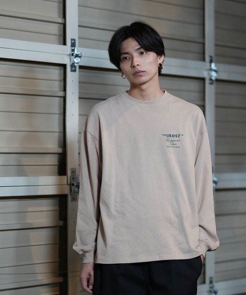 lost(ロスト)の「【ムラサキスポーツ限定】lost/ロスト ロンTee/コットンTee バックプリント オーバーサイズ ユニセックス L24F2202(Tシャツ/カットソー・メンズ・スミクロ/グレイッシュベージュ・M/L/XL)」の8枚目の写真