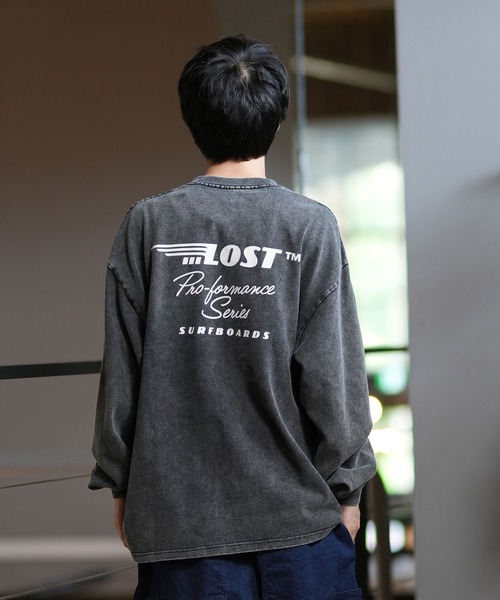 lost(ロスト)の「【ムラサキスポーツ限定】lost/ロスト ロンTee/コットンTee バックプリント オーバーサイズ ユニセックス L24F2202(Tシャツ/カットソー・メンズ・スミクロ/グレイッシュベージュ・M/L/XL)」の19枚目の写真