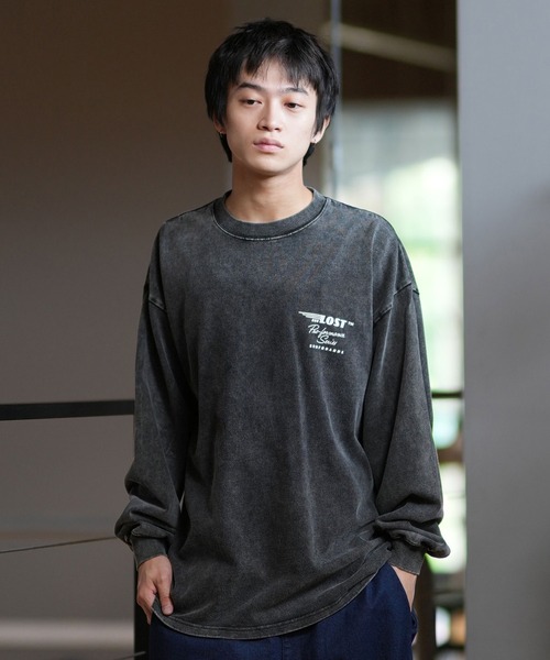 lost(ロスト)の「【ムラサキスポーツ限定】lost/ロスト ロンTee/コットンTee バックプリント オーバーサイズ ユニセックス L24F2202(Tシャツ/カットソー・メンズ・スミクロ/グレイッシュベージュ・M/L/XL)」の18枚目の写真