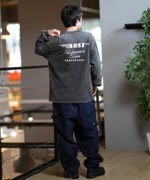 lost(ロスト)の「【ムラサキスポーツ限定】lost/ロスト ロンTee/コットンTee バックプリント オーバーサイズ ユニセックス L24F2202(Tシャツ/カットソー・メンズ・スミクロ/グレイッシュベージュ・M/L/XL)」の4枚目の写真