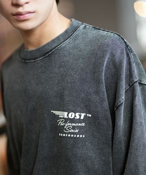 lost(ロスト)の「【ムラサキスポーツ限定】lost/ロスト ロンTee/コットンTee バックプリント オーバーサイズ ユニセックス L24F2202(Tシャツ/カットソー・メンズ・スミクロ/グレイッシュベージュ・M/L/XL)」の6枚目の写真