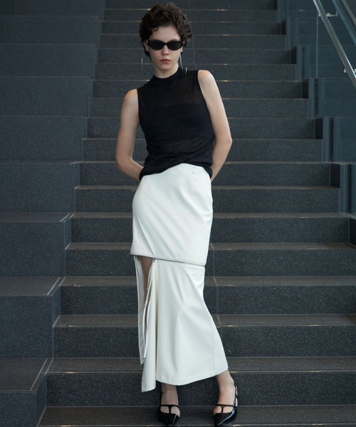 JOSE MOON（ジョゼムーン）の「KLEIN LAME SHEER KNIT/クラインラメシアーニット（ニット/セーター・レディース・ベージュ/グレー/ブラック・FREE）」の12枚目の写真