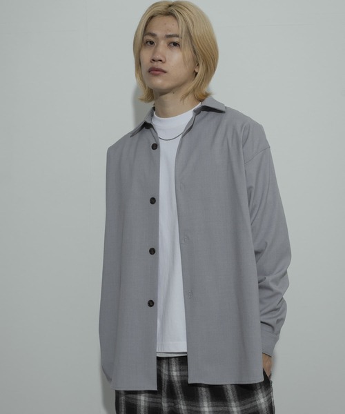 SENSE OF PLACE by URBAN RESEARCH（センスオブプレイスバイアーバンリサーチ）の「『ユニセックス』カラールーズシャツ（シャツ/ブラウス・メンズ・ブラウン/ダークブラウン/ライトグレー/チャコールグレー/ライトブルー・MEDIUM/LARGE）」の7枚目の写真