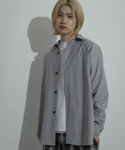 SENSE OF PLACE by URBAN RESEARCH（センスオブプレイスバイアーバンリサーチ）の「『ユニセックス』カラールーズシャツ（シャツ/ブラウス・メンズ・ブラウン/ダークブラウン/ライトグレー/チャコールグレー/ライトブルー・MEDIUM/LARGE）」の9枚目の写真