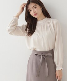 couture brooch | 【名品通勤ブラウス】RTピケシャーリングブラウス(シャツ/ブラウス)