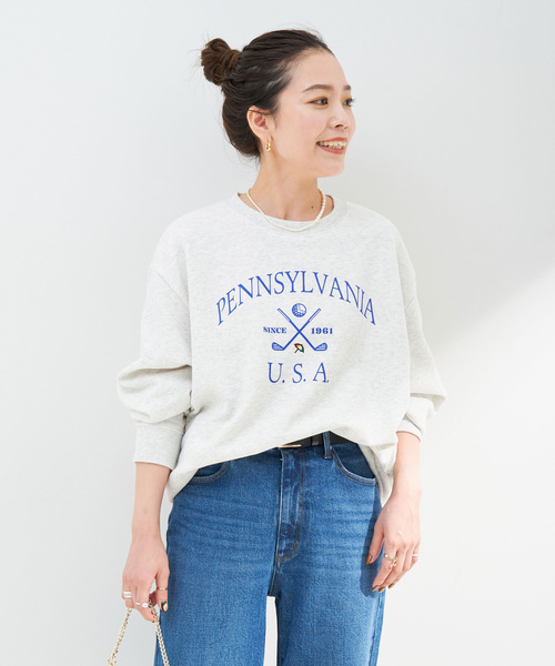 Arnold Palmer（アーノルドパーマー）の「Arnold Palmer/アーノルド パーマー 別注 graphic sweat（Tシャツ/カットソー・レディース・グリーン/ブラウン/レッド/グレー/パープル・LARGE/MEDIUM）」の10枚目の写真