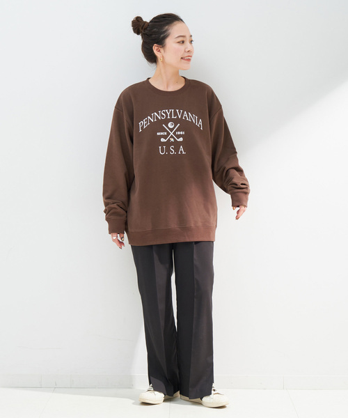 Arnold Palmer（アーノルドパーマー）の「Arnold Palmer/アーノルド パーマー 別注 graphic sweat（Tシャツ/カットソー・レディース・グリーン/ブラウン/レッド/グレー/パープル・LARGE/MEDIUM）」の14枚目の写真