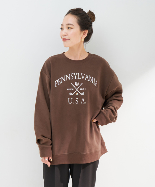 Arnold Palmer（アーノルドパーマー）の「Arnold Palmer/アーノルド パーマー 別注 graphic sweat（Tシャツ/カットソー・レディース・グリーン/ブラウン/レッド/グレー/パープル・LARGE/MEDIUM）」の17枚目の写真