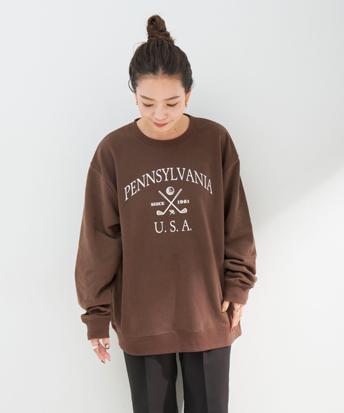 Arnold Palmer（アーノルドパーマー）の「Arnold Palmer/アーノルド パーマー 別注 graphic sweat（Tシャツ/カットソー・レディース・グリーン/ブラウン/レッド/グレー/パープル・LARGE/MEDIUM）」の18枚目の写真