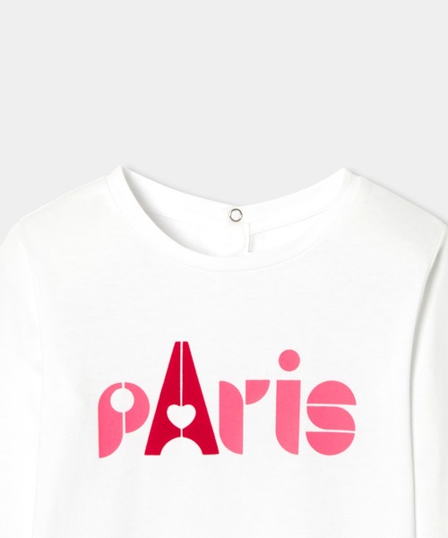 jacadi（ジャカディ）の「プリント入り長袖Tシャツ（Tシャツ/カットソー・キッズ・ホワイト・104/96/116）」の4枚目の写真