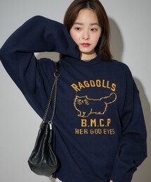 PUBLUX | Bohemian Chop/ボヘミアンチョップ RAGDOLLS CAT ラグドール キャット ジャガードニット　限定展開(ニット/セーター)