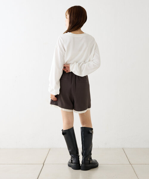 w closet（ダブルクローゼット）の「猫プリントロンTEE（Tシャツ/カットソー・レディース・ブルー/オフホワイト/チャコールグレー・FREE）」の10枚目の写真