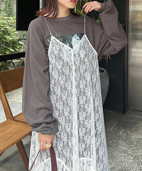 w closet（ダブルクローゼット）の「猫プリントロンTEE（Tシャツ/カットソー・レディース・ブルー/オフホワイト/チャコールグレー・FREE）」の16枚目の写真