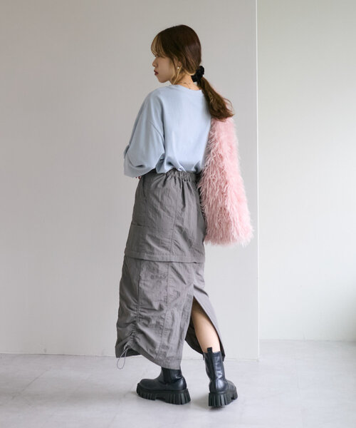 w closet（ダブルクローゼット）の「猫プリントロンTEE（Tシャツ/カットソー・レディース・ブルー/オフホワイト/チャコールグレー・FREE）」の21枚目の写真