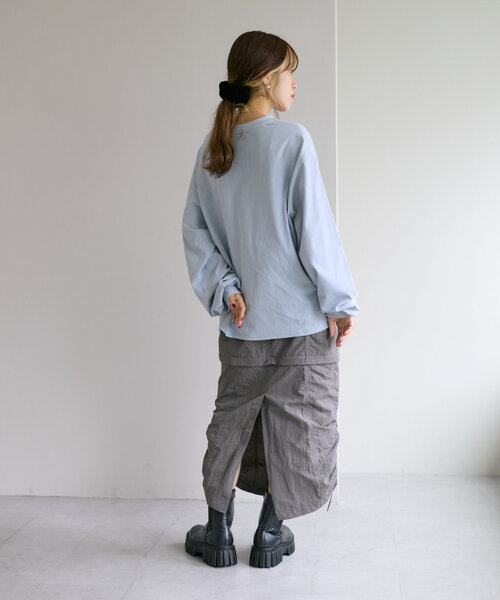 w closet（ダブルクローゼット）の「猫プリントロンTEE（Tシャツ/カットソー・レディース・ブルー/オフホワイト/チャコールグレー・FREE）」の22枚目の写真