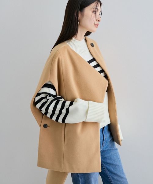 【セール】マフラーみたいに巻けるポンチョベスト（ポンチョ）｜VIS（ビス）