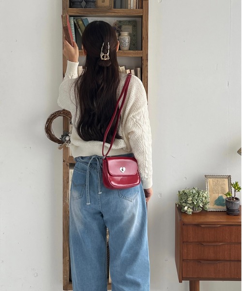 by your closet(バイユアークローゼット)の「ハート ポイント ショルダーバッグ(ショルダーバッグ・レディース・レッド・FREE)」の21枚目の写真