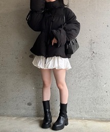 リボン袖ダウン＆バルーンスカート2点セット