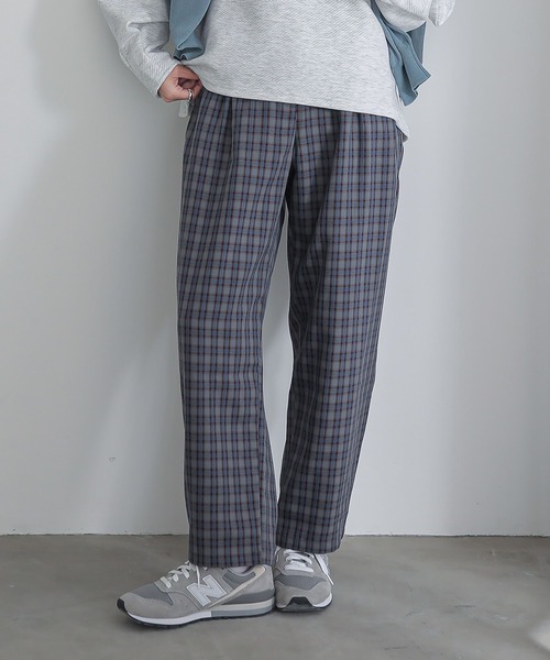 n'OrLABEL(ノアールレーベル)の「チェックテーパードパンツ(その他パンツ・レディース・ブラウン/ブルー・2/1)」の15枚目の写真